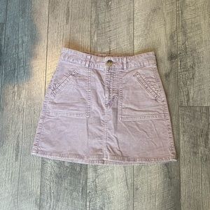 American Eagle Lavender Corduroy Miniskirt